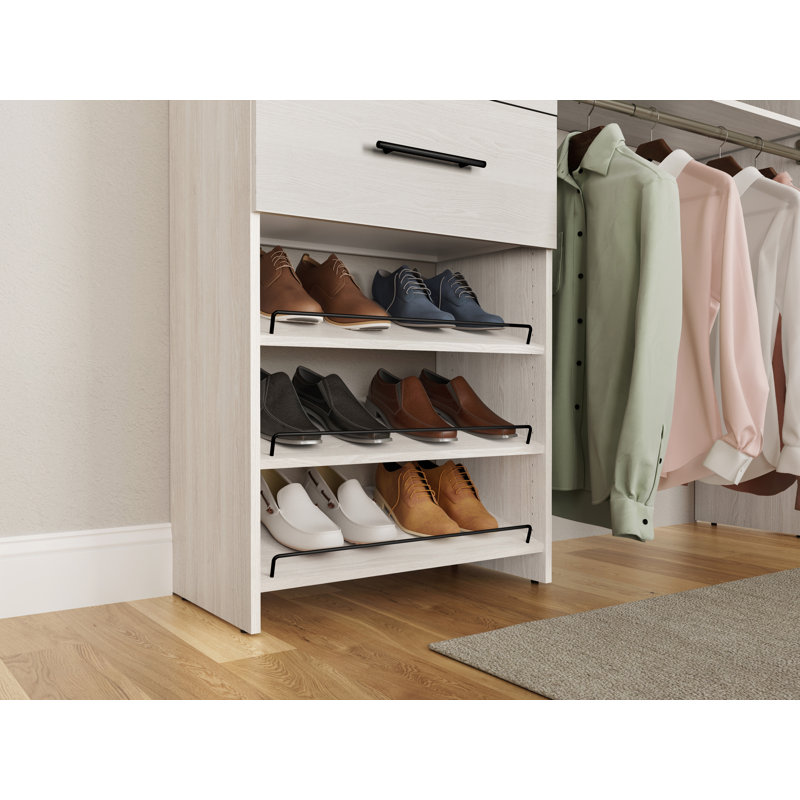 SuiteSymphony 23.7" W Shoe Shelf, White Timber