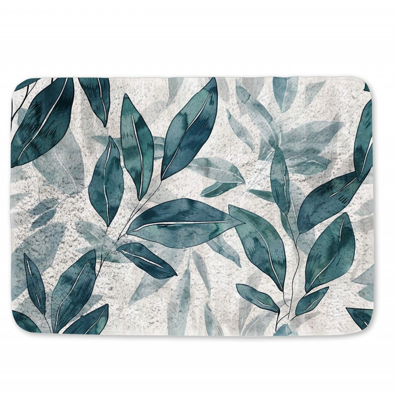 Chueyee Microfiber / Microsuede Non-Slip Bath Mat, 17" W x 24" L
