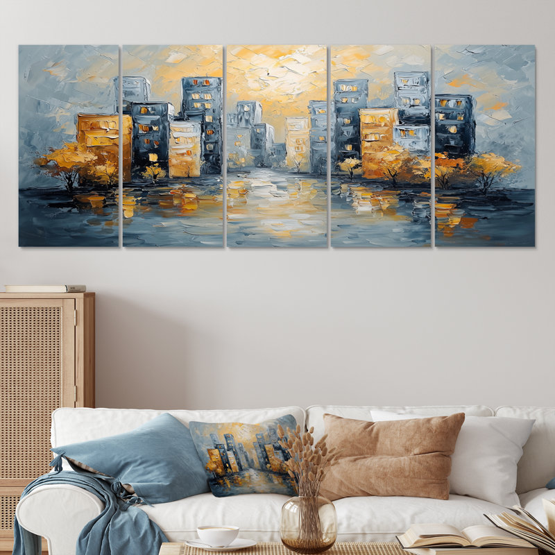 Gottberg - Minimalisme, art mural - ensemble d'art mural moderne, H 32 po x l 80 po