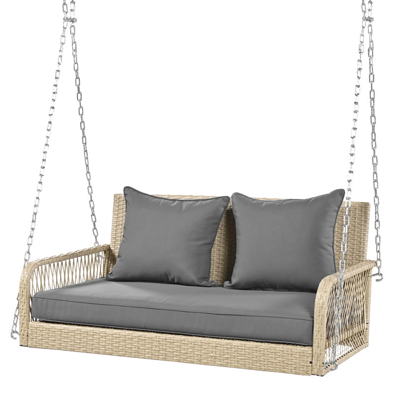 Delphi 2 Person Porch Swing, Natural, Grey