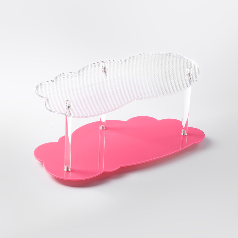 Organisateur de maquillage en acrylique Kedwin, Rose