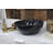 16" Jet Black Marble Round Vessel Sink – Natural Stone Bathroom Vanity Basin – Modern Polished Sink-49480704