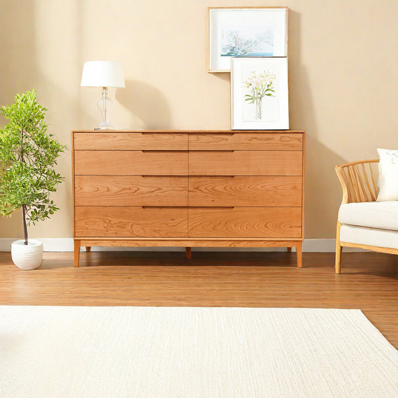 Commode d'appoint moderne en bois massif