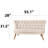 Elegant 2-Seat Sofa, Cream Color, Solid Wood Frame, 31.5 x 31.5 x 27.9 inches | 100% Polyester Fabric, 32 DNS Foam for Comfort | Easy Clean, Stylish Design for Modern & Traditional Spaces-111815263