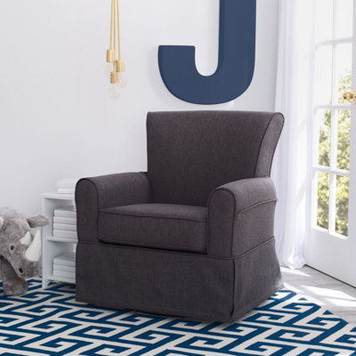 Delta Children Epic Upholstered Glider, Charcoal 