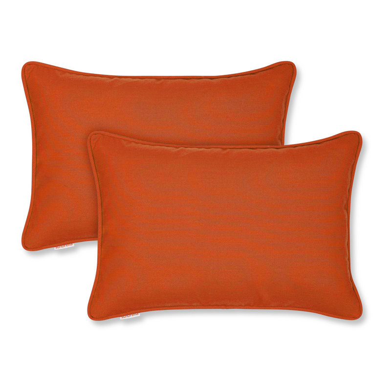 Housse de coussin Sunbrella, Cayenne, Polyester, Rectangle H 13 po x l 20 po