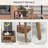Outsunny Rattan Side Table （Only Include Table)-1481512358