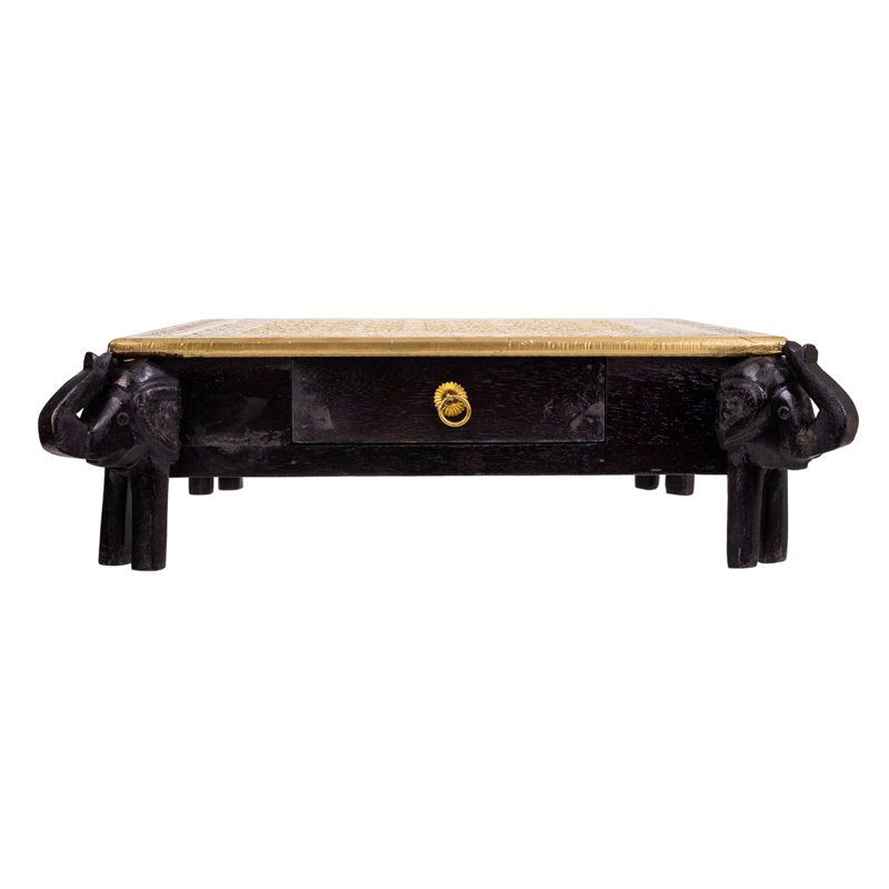 Ashyah Solid Wood Figurine Coffee Table with Storage