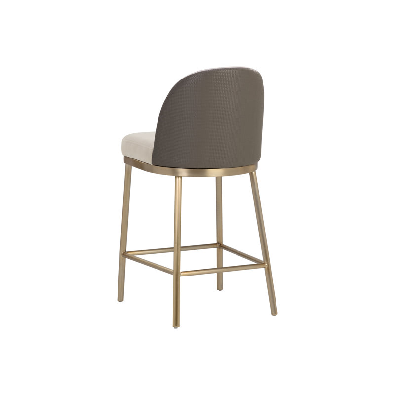 Hamlett Upholstered Stool with Metal Frame, Counter Stool (26" Seat Height)
