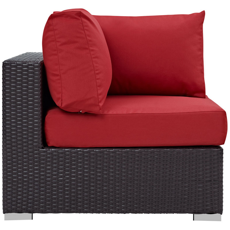 Canapé modulaire d'extérieur Convene, Rouge