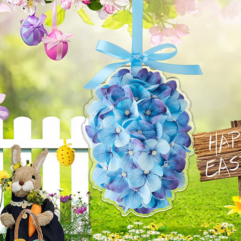 Hydrangea Easter Egg Acrylic Hanging Decoration