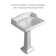 Whitehaus Collection 26" Traditional Pedestal With Large Rectangular Bowl, Backsplash, Dual Soap Ledges, Decorative Trim and Overflow