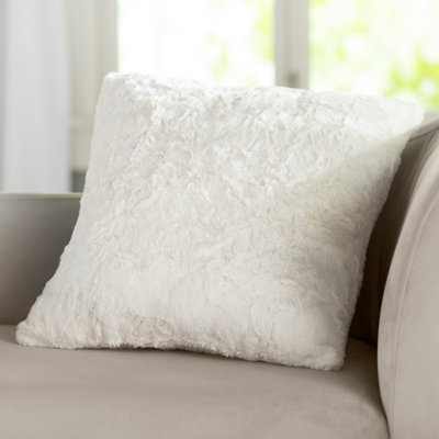 Lollipops and Roses Faux Fur Throw Pillow