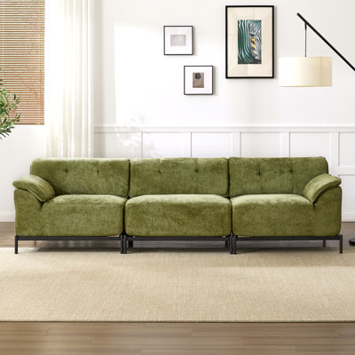 Canapé modulaire rembourré 3 personnes Modern Chenille