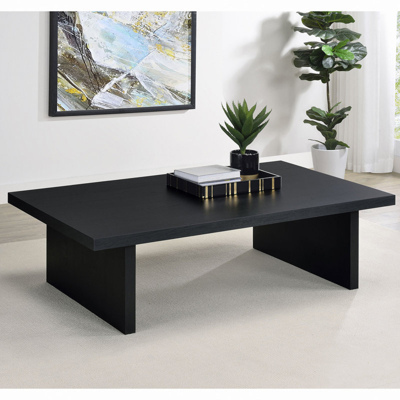 Table basse rectangulaire en stratifié d'ingénierie