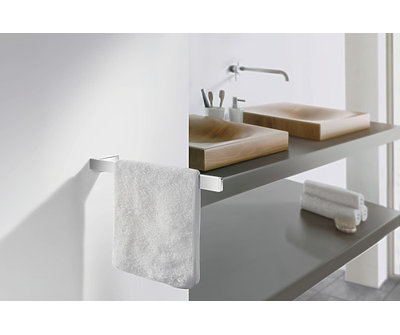 Wall mounted towel rail for next to a vanity 