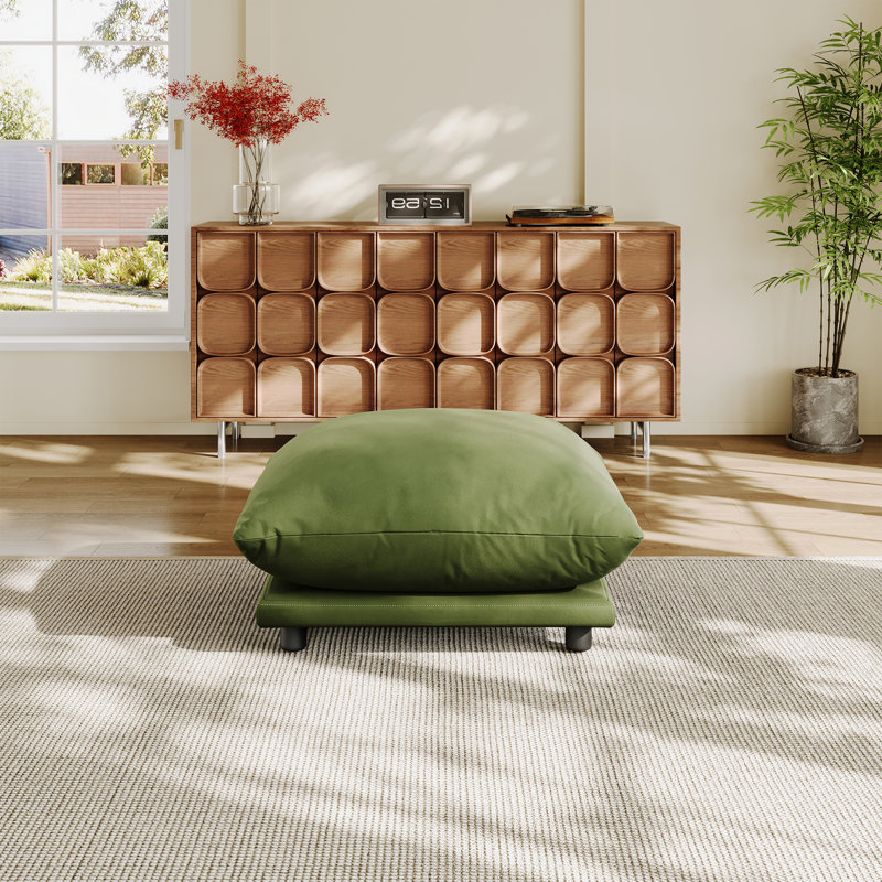 Canapé modulaire rembourré avec repose-pieds, Vert