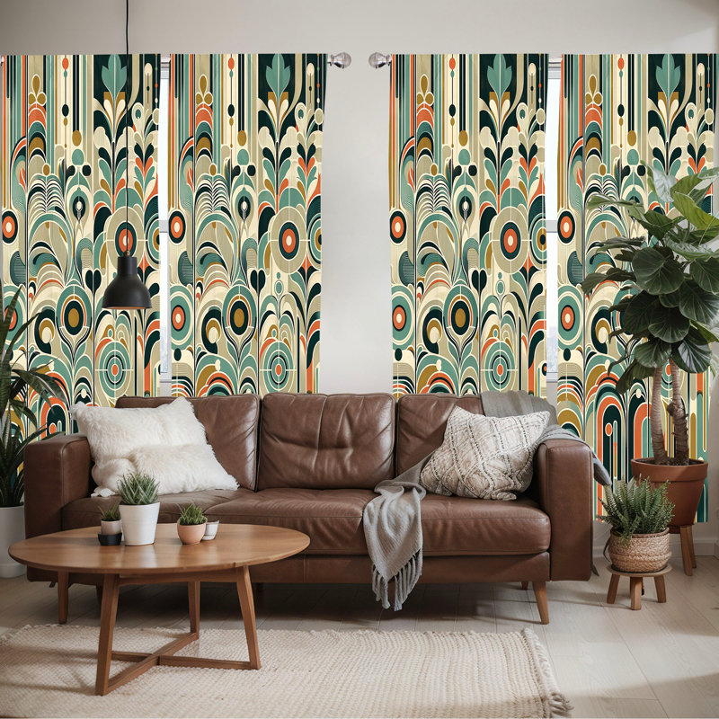 Arneta Semi Sheer Curtain, 56" W x 63" L