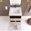 Meuble-lavabo mural simple 23 po avec plateau en résine Jeeda-1796985966