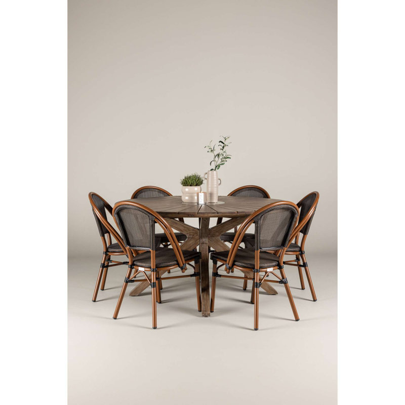 Waterford 6 - Person Patio Dining Set with Round Table