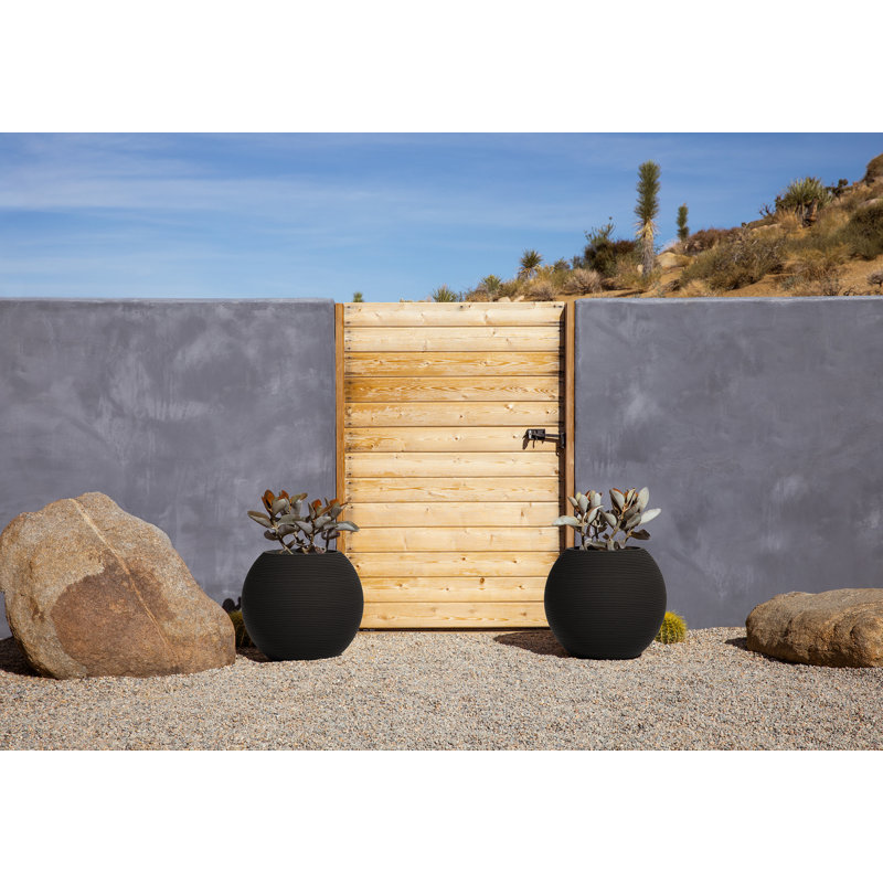 Veradek Strata Series Sphere 18" Planter - 2 Pack, 2, Black