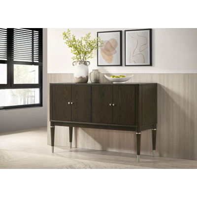 Buffet 4 portes avec tablettes Reseda brun cendré