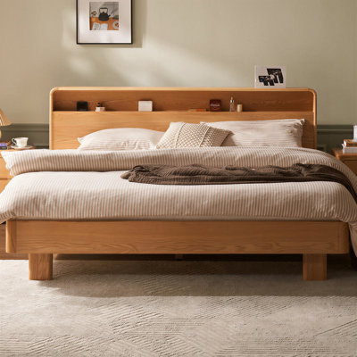 Solid North American Oak Wood Standard Bed