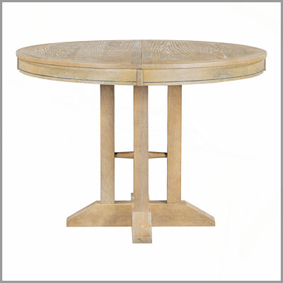 Farmhouse Dining Table Extendable Round Table For Kitchen, Dining Room(Natural Wood Wash)