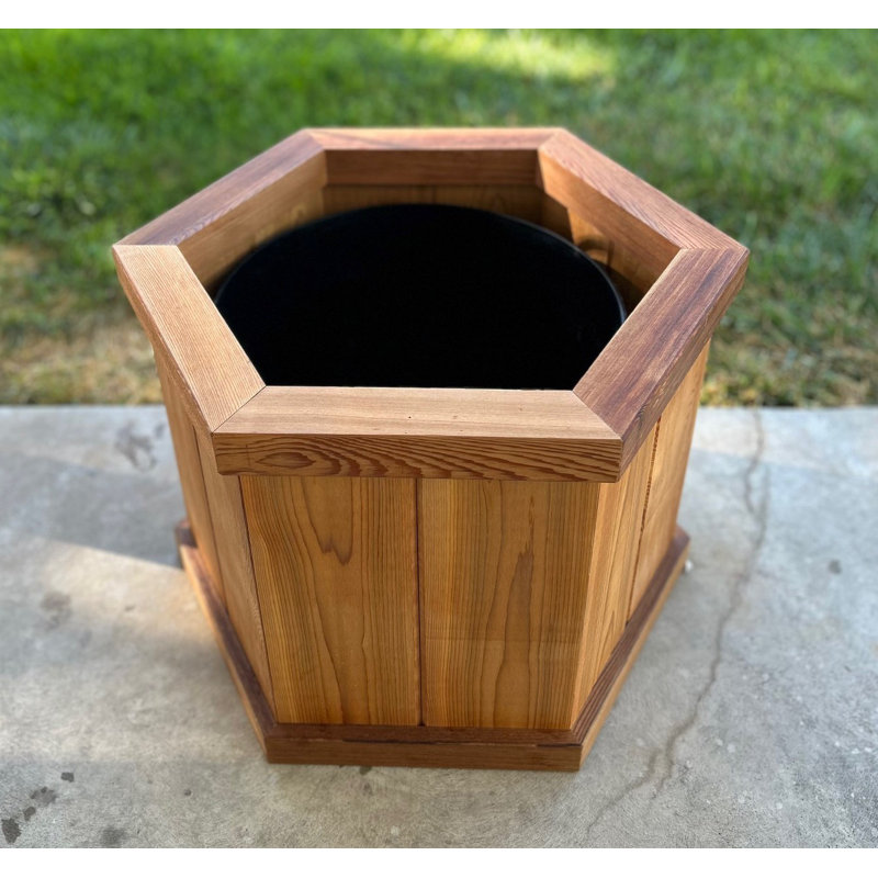 Azziah Handmade Wood Pot Planter