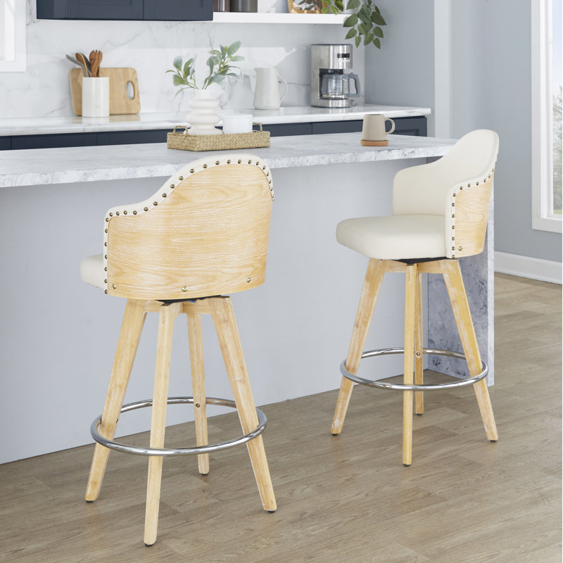 Tabouret de comptoir à hauteur fixe 26 po Ahoy - ensemble de 2