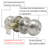 Privacy Door Knobs with Round Rosette, Keyless Lock-43668777