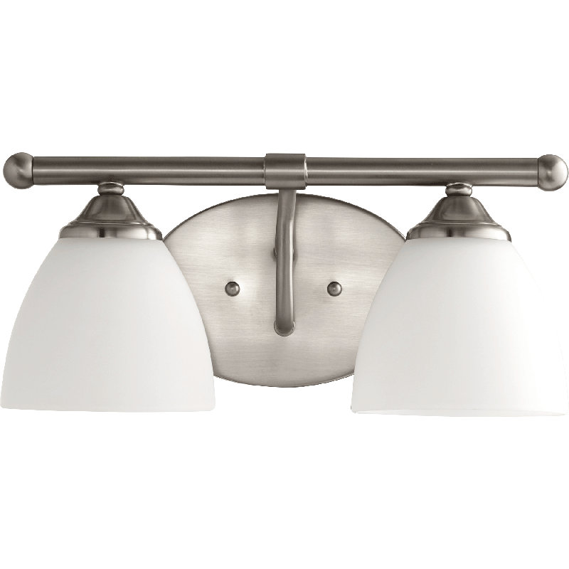 Éclairage pour meuble-lavabo 2 lumières Polito, Nickel satiné