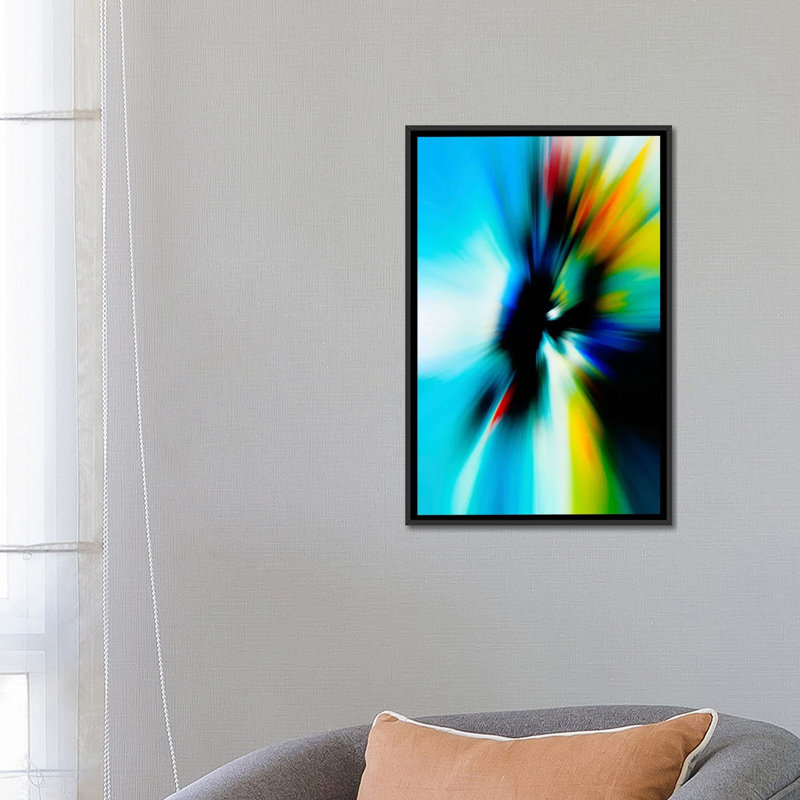 « rage », impression sur toile, H 26 po x l 18 po x P 1,5 po, Toile avec cadre noir, Pas de tapis