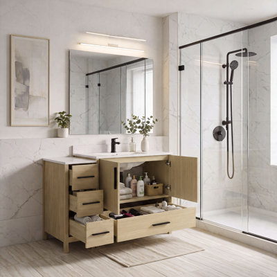 12" Bathroom Side Cabinet with Countertop, Pre-assembly