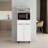 Enderlin Microwave Stand With 3 Shelves, 2 Doors, 4 Legs And Cabinet, White