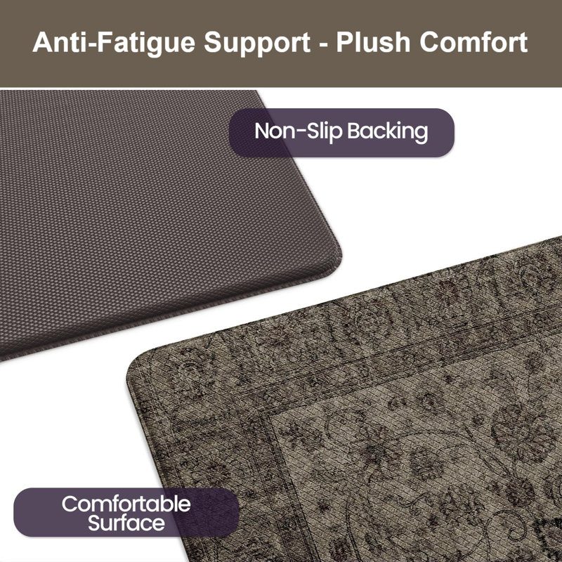 Floral Anti-Fatigue Non-Skid Kitchen Mat