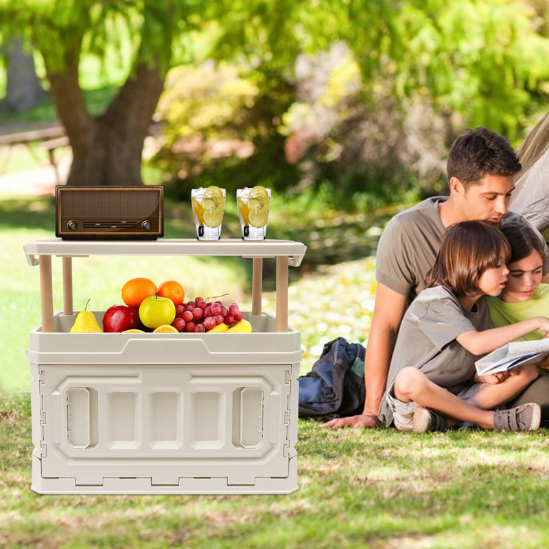 Outdoor Foldable Storage Box, Beige