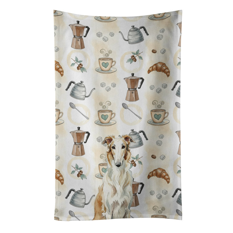 Borzoi Coffee Bar Kitchen Towel, Borzoi