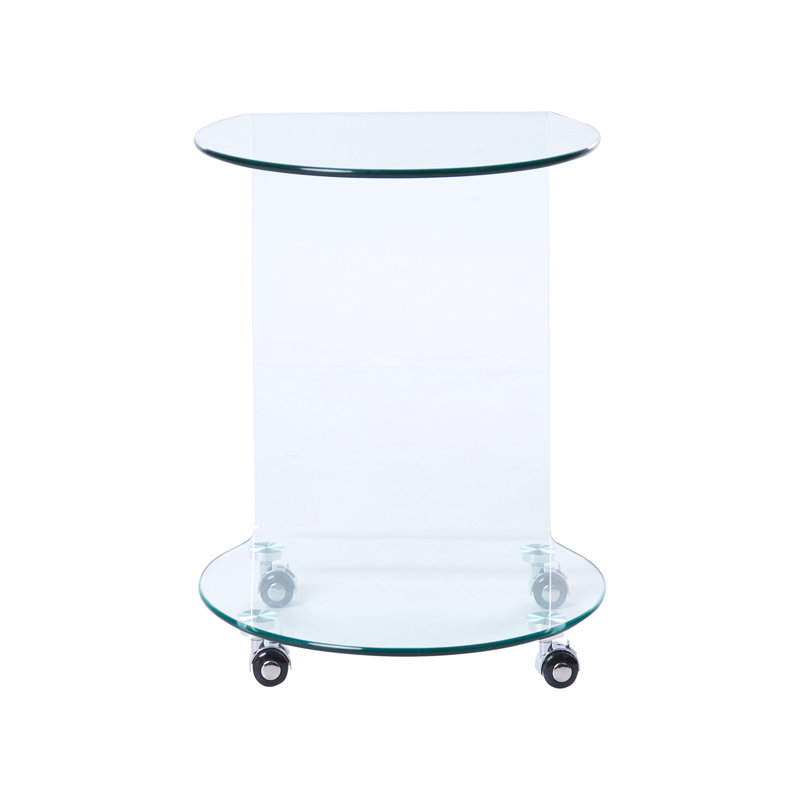 Pedestal End Table, Clear