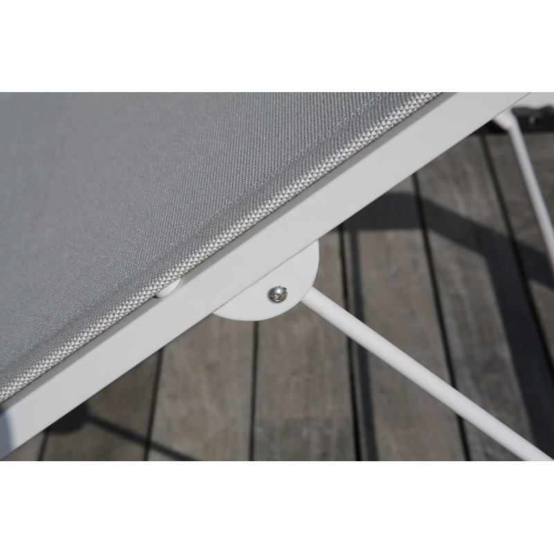 Equinox Outdoor Chaise Lounge, Seagull, Arctic White