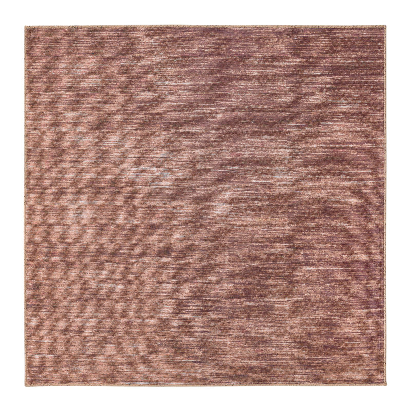 Tapis en chenille Power Loom brun, Carré 5 pi