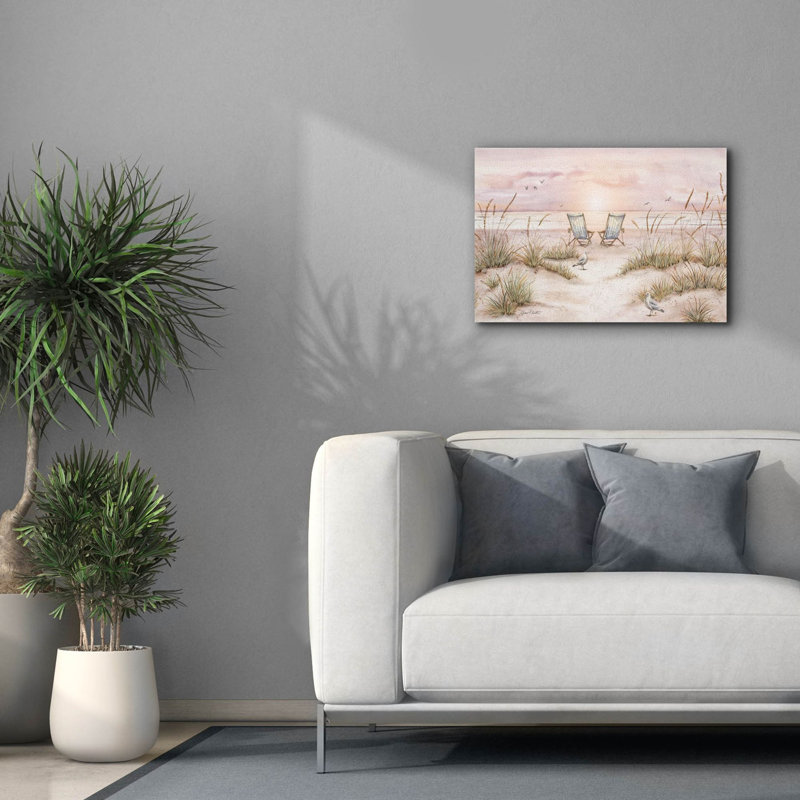 «Sand Dune Chairs» par Jean Plout, art mural sur toile, H 18 po x l 26 po