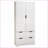 Kitchen Pantry Cabinet | 72” Modern Fluted White Storage Organizer with 2 Large Drawers &amp; 8-Door Spice Racks | MDF | Drawers Included
