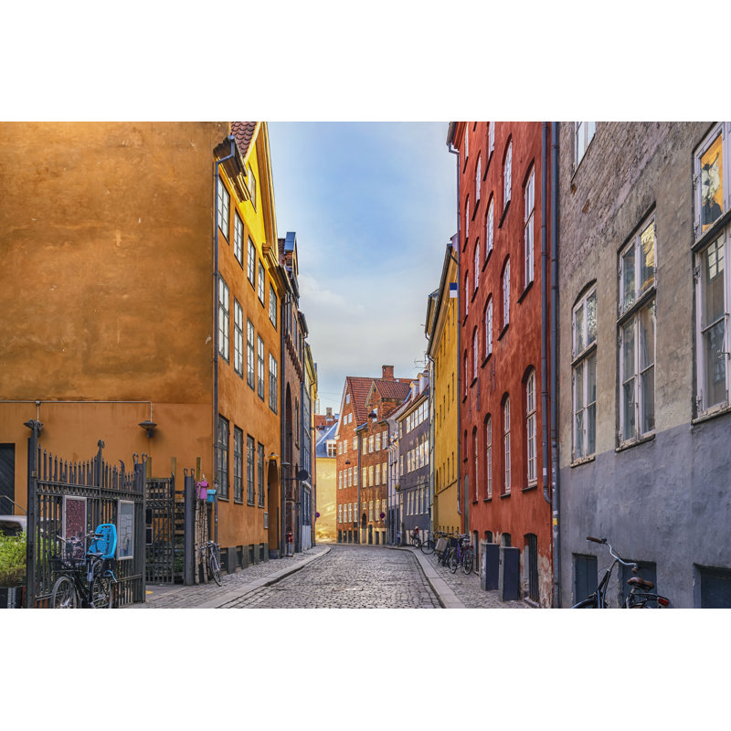City Skyline Of Colourful House At Magstreet by Noppasin Wongchum - Wrapped Canvas Print, 30cm H x 46cm W