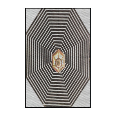 Tapis géométrique noir