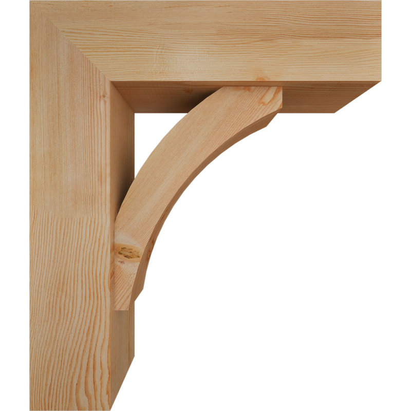 Thorton Block Bracket with Offset Brace, 28 x 24, 7 1/2"W Douglas Fir (Smooth)