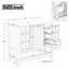 Meuble-lavabo simple 36 po avec plateau Leiding-49431052