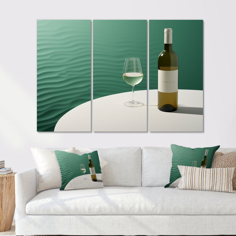 Chablis Charm I - Wine Wall Art Set, 32" H x 48" W x 1" D