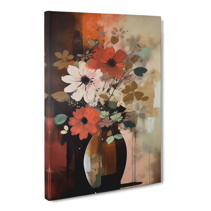 Mid Century Flowers Vol.4 - Wrapped Canvas, 76cm H x 50cm W x 3cm D