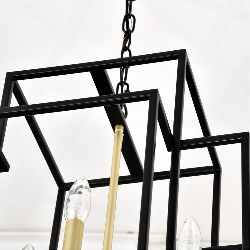 Luminaire suspendu en métal à 8 lumières